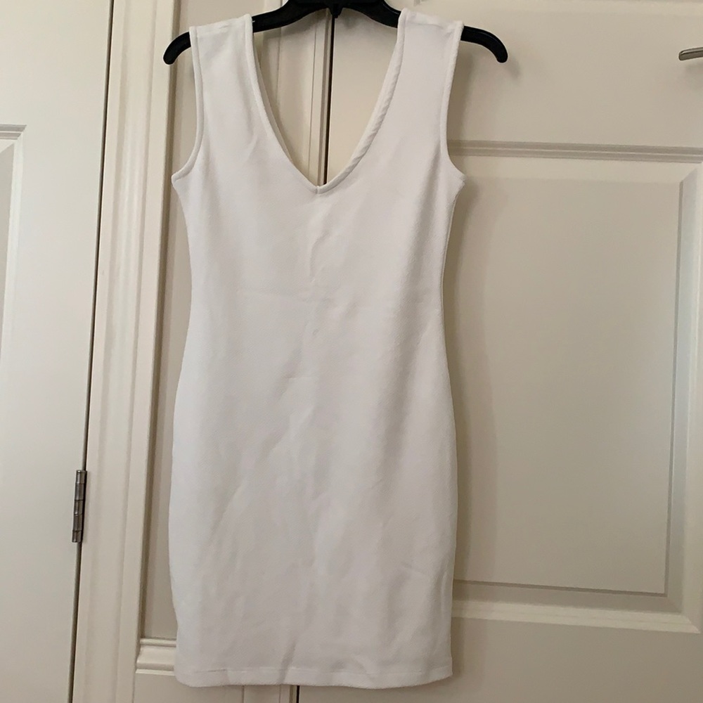 Barely Worn White Tank Top Formal Dress